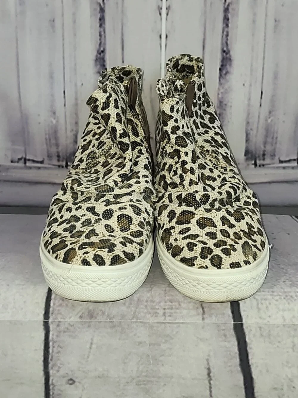 Not Rated Animal Print Wedge Sneakers